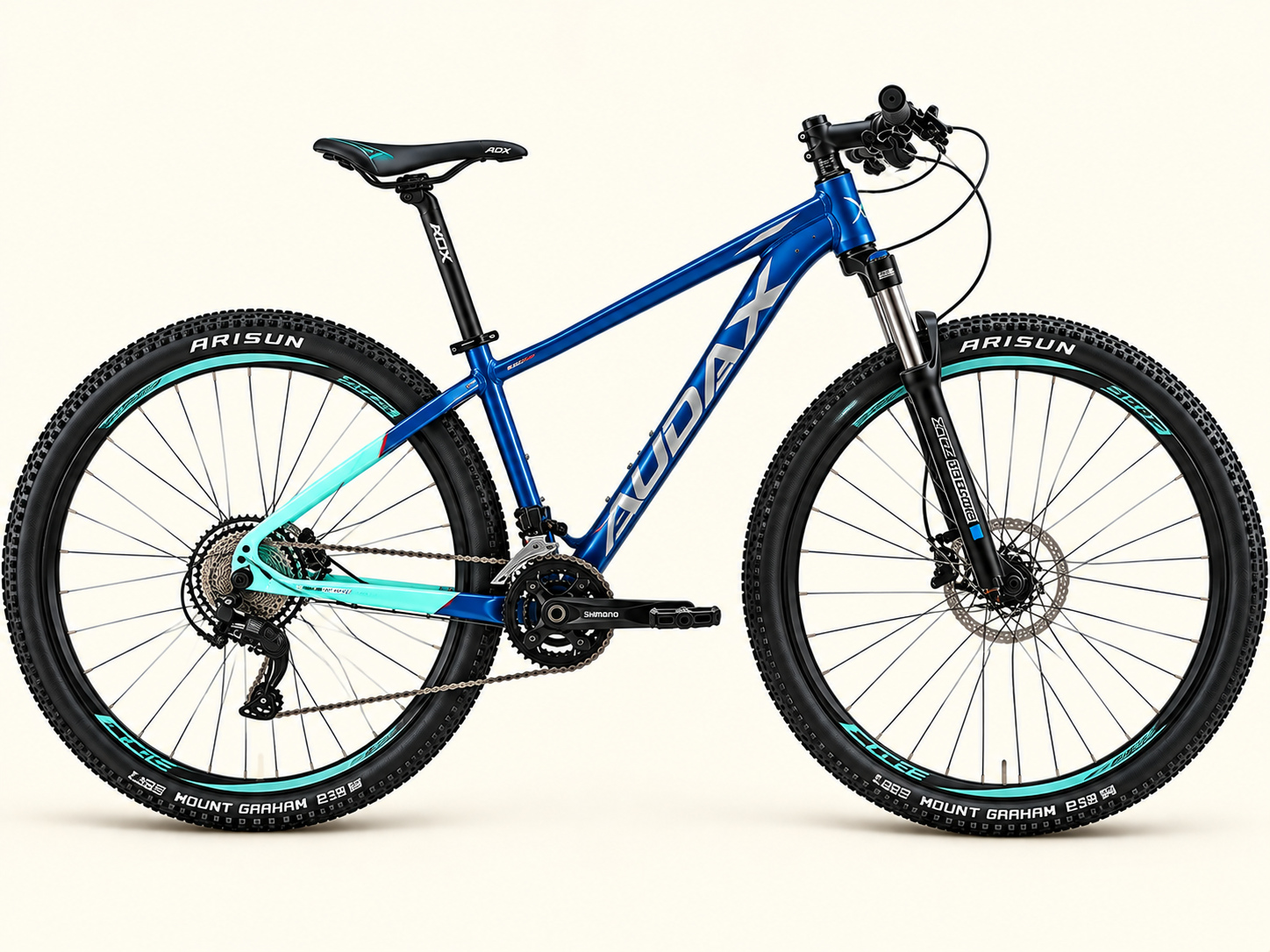 Audax ADX 100 aro 29 azul com detalhes verde água